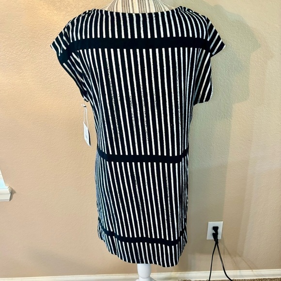 NWT Marimekko Swim Cover Dress Small Black White Terrycloth Short Sleeves - Picture 8 of 16